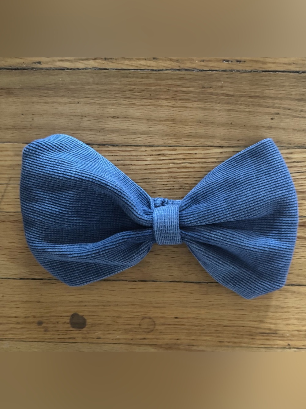 Aerie Blue Waffle-Knit Bow Headband